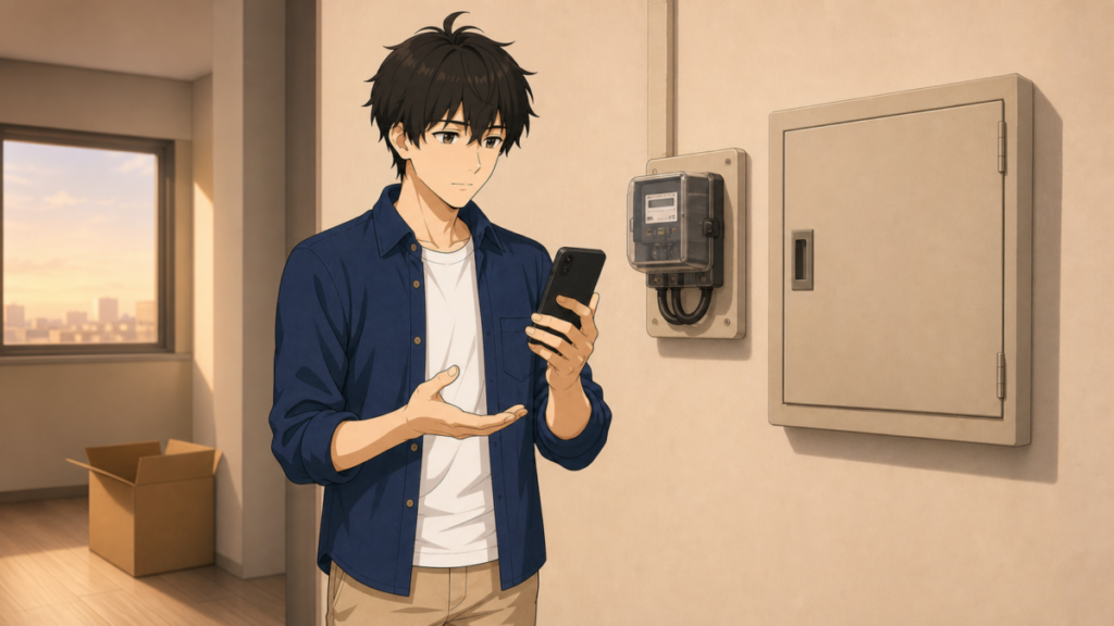 新居の電気メーター番号と公式電力アプリを確認するKENTAR