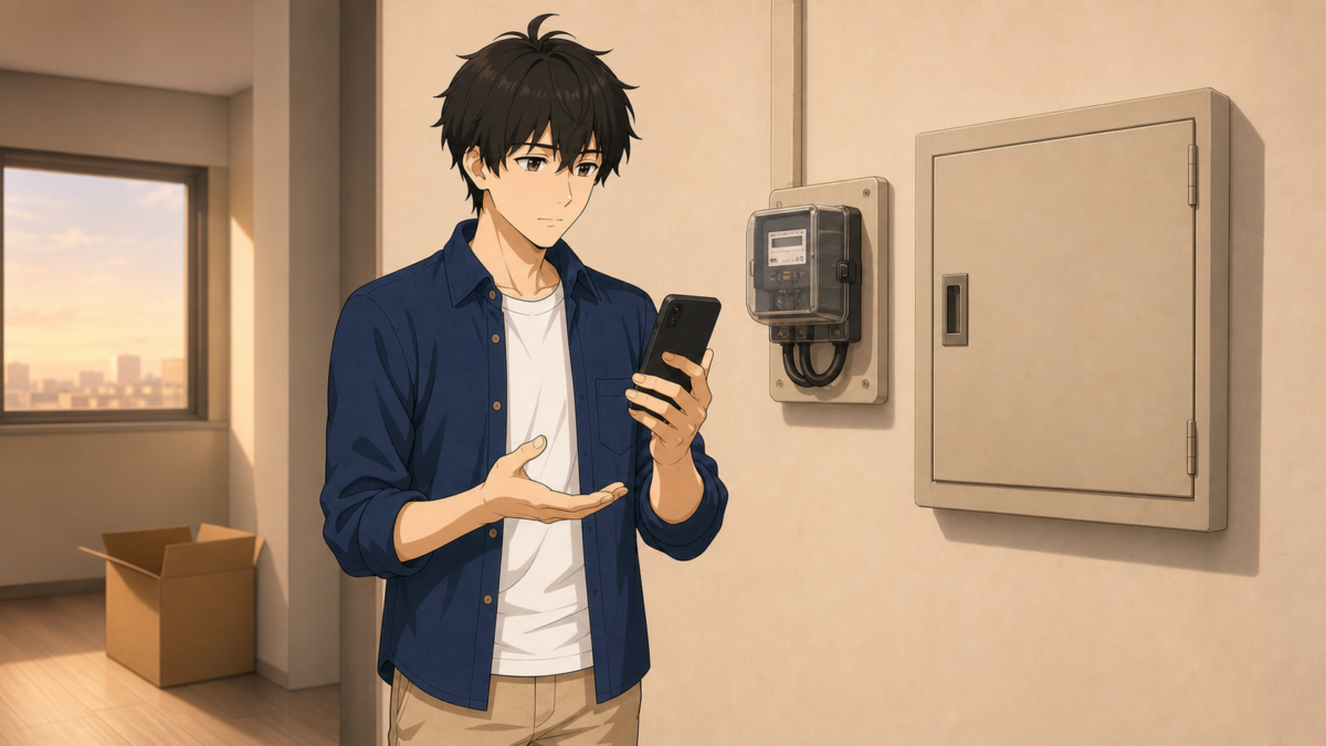 新居の電気メーター番号と公式電力アプリを確認するKENTAR